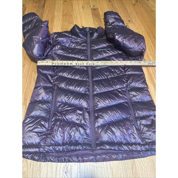 EDDIE BAUER Women's L/XL Purple Packable Down Jacket EB650 Iridescent Plum - Picture 5 of 9